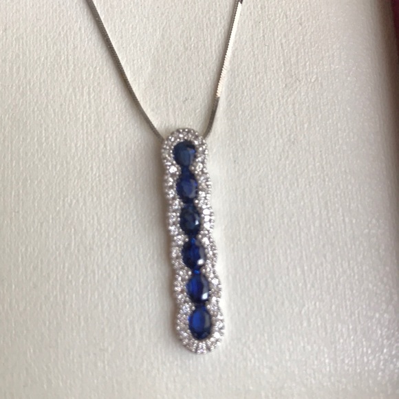 Arenghi Jewelry - Sapphire diamond pendant necklace